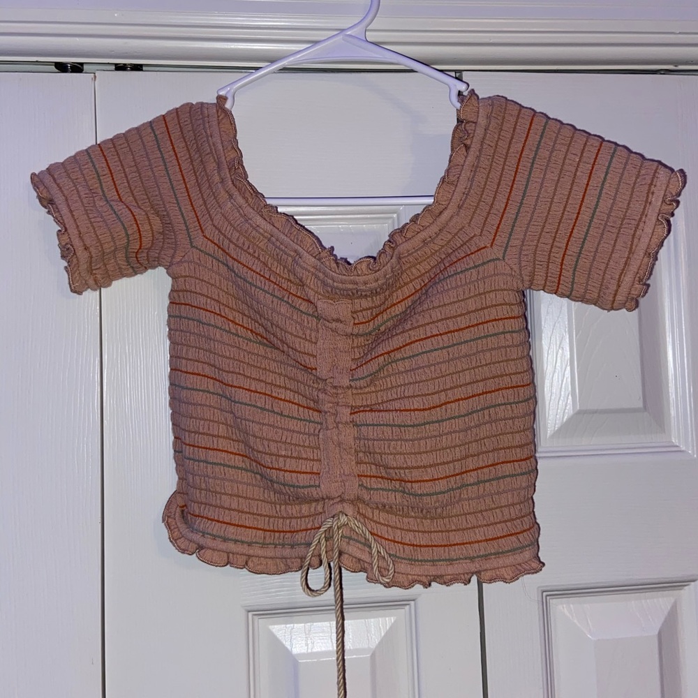 TheseThreeBoutique off the shoulder crop top